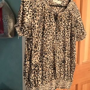Cheetah print faded glory top